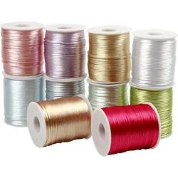 Satinband Ø2 mm, 50 m – Pastellfarben, 10 Stk.