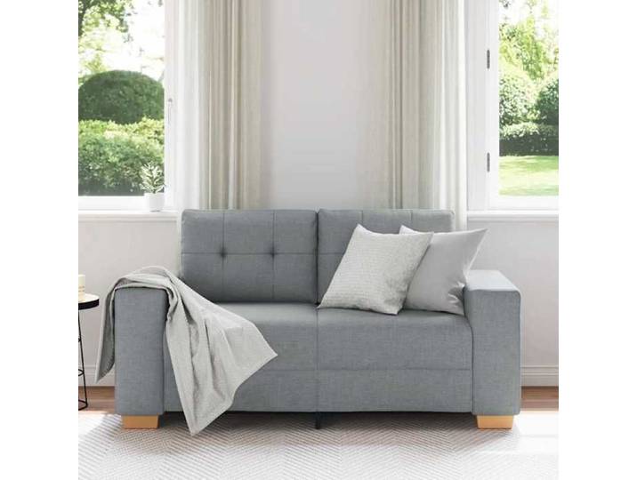 Gris SOFA - PHSH - Canapé causeuse - Petit double - gris clair 120 cm tissu C157
