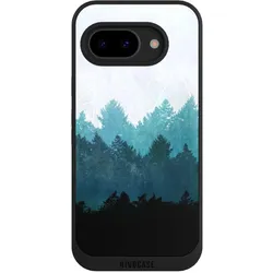 Nivocase Handyhülle für Google Pixel 9a Hülle NIVOpure Case Schwarz Abstrakt Baum Wald (Google Pixel 9a), Smartphone Hülle, Schwarz