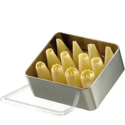 Schneider - Tüllenkassette 12-tlg., PP "groß", 4 Stern-/4 Loch- u. 4 Garniertüllen