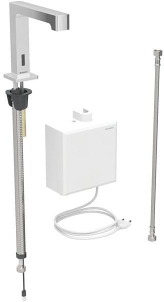 Geberit Brenta Infrarot-Waschtischarmatur 116171211 Standmontage, Netzbetrieb, AP-Funktionsbox, hochglanz-verchromt, ohne Mischer
