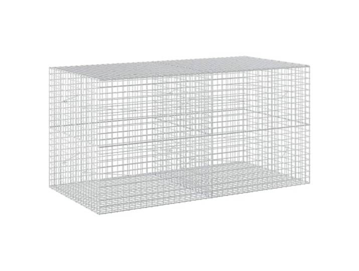Gabionen aus verzinktem Stahl, 200 x 100 x 100 cm, Draht, 5 mm Verzinkter Stahl, Draht 5 mm, Maschen 5 x 5 cm, Verwendung im Freien, Wände, Blumenbeete, Haken und Clips