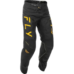 Fly Racing Kinetic Center, Textilhose - Schwarz/Gold - 30