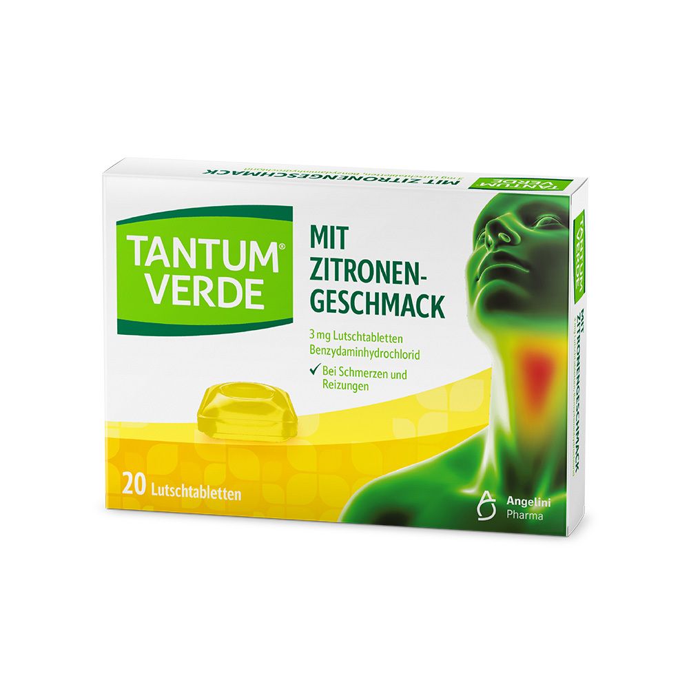 Tantum Verde 3 mg Lutschtabl.m.Zitronengeschmack 20 St Lutschtabletten