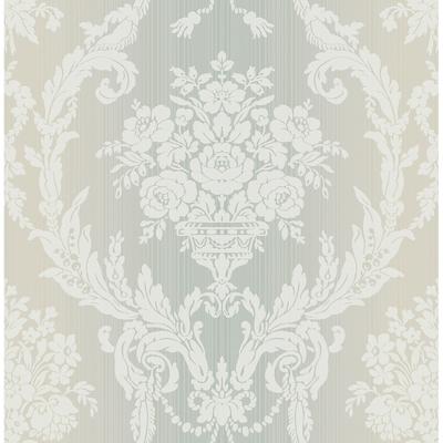 Seabrook Designs Abilene Floral Damask Unpasted Wallpaper