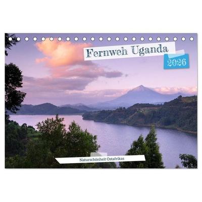 Fernweh Uganda - Naturschönheit Ostafrikas (Tischkalender 2026 DIN A5 quer), CALVENDO Monatskalender