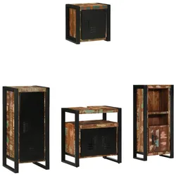 vidaXL Badezimmermöbel Set 4 pcs Mehrfarbig Massives recyceltes Holz