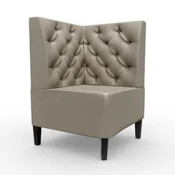 BIG Möbel GmbH Gastro Eckbank Paris | 64x64 cm | Kunstleder Taupe | Chesterfield