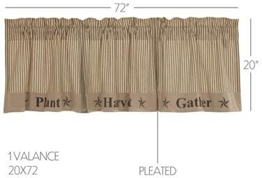 VHC Brands Annie Buffalo Check Ruffled Prairie Swag Set - Prairie Swag 36x36x18 - Prairie Swag 36x36x18