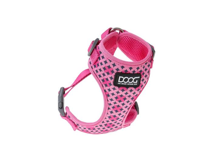 Hunde-Geschirr DOOG Neoflex Toto L , pink (pink, schwarz), Tiergeschirre, Hunde-Geschirr