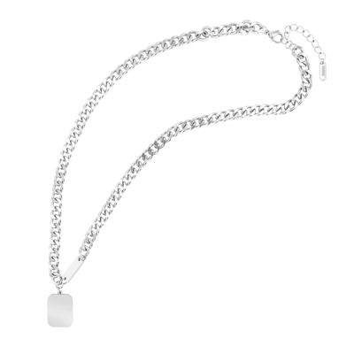 Kette ohne Anhänger ADELIA´S "Halskette mit Anhänger – aus Edelstahl", silber, Halsketten, Herren, 50cm, Edelstahl, Perfekt als Geschenk für besondere Menschen