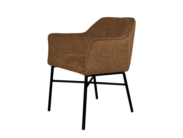 Armlehnenstuhl Zazid 65 x 83 x 60cm Schwarz/Braun
