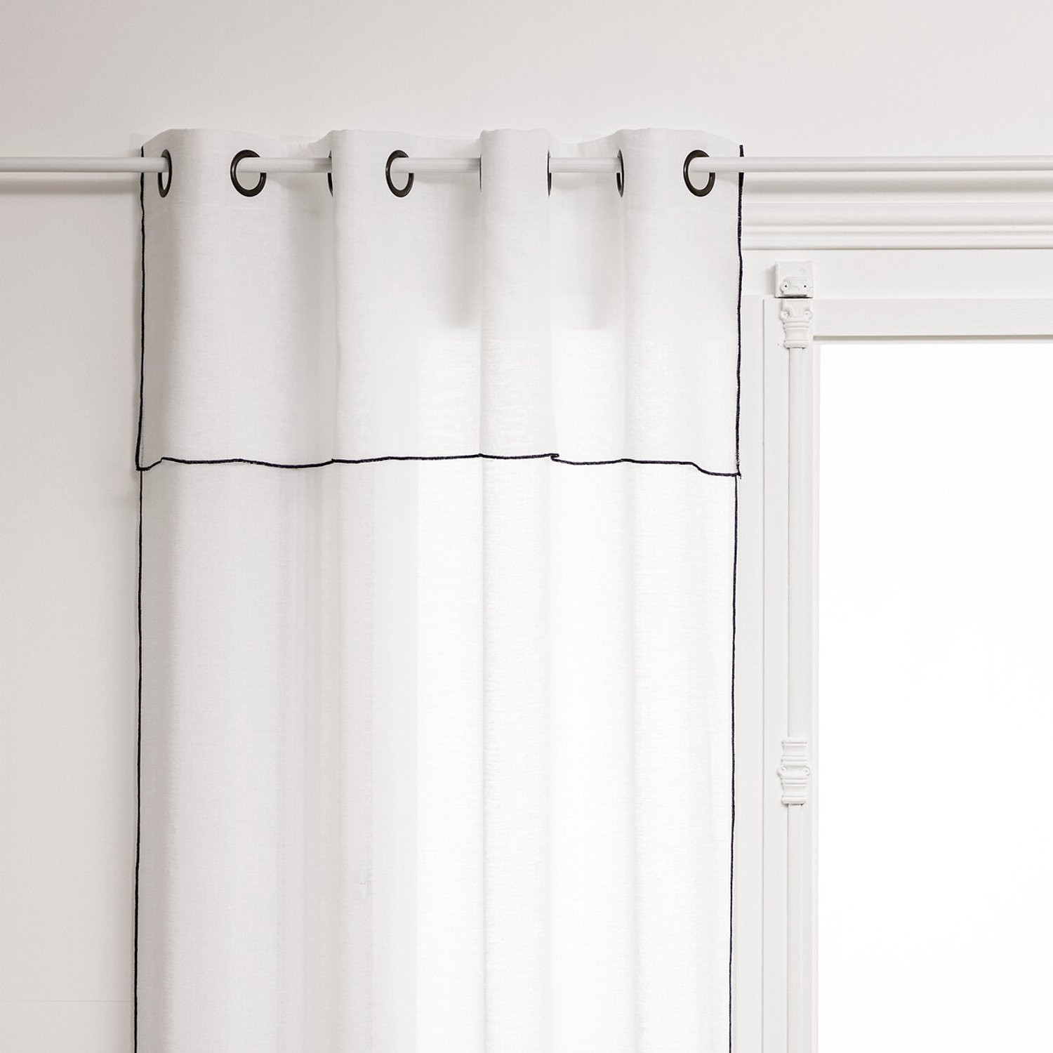 Atmosphera Klassieke voile vitrage FLOUN transparant B/D/H: 140 x 240 cm