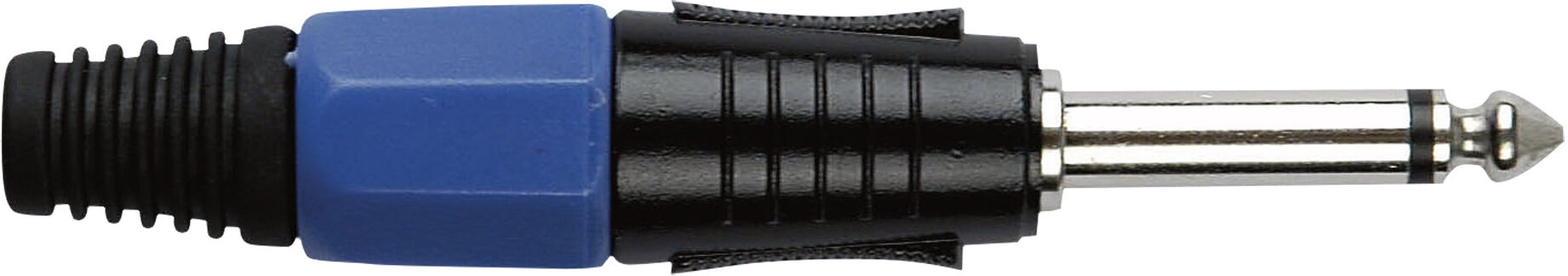 DAP Audio 6,3-Mm-Klinkenstecker Mono Schwarzes Gehäuse Blaue Endkappe