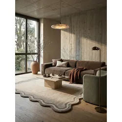 Wollteppich geometrisch Naturfarben 200 x 290 cm - WINCH   Kadima