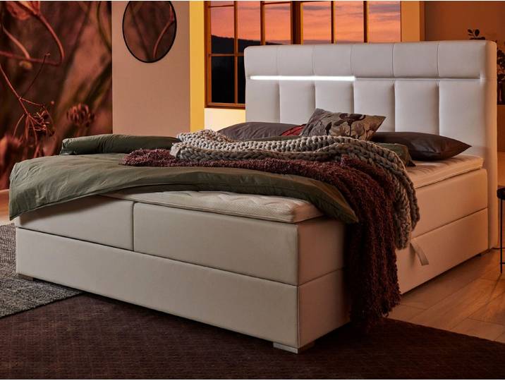 ATLANTIC home collection Boxbett Tessa, mit LED-Beleuchtung und Bettkasten