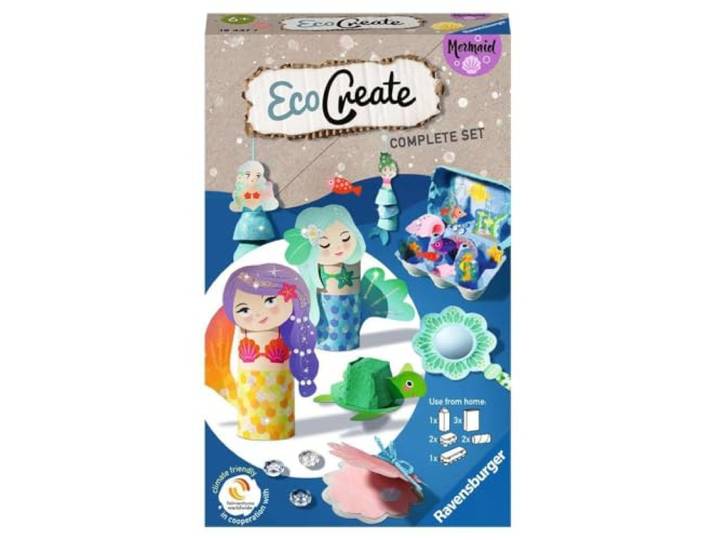 Ravensburger EcoCreate 18447 - Sparkle with the Mermaids - Kinder ab 6 Jahren