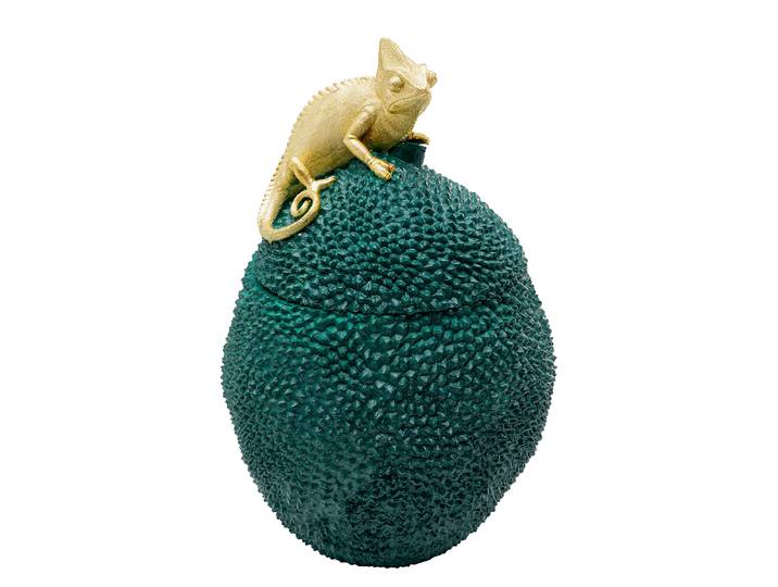 Aufbewahrungsdose Jackfruit Chameleon 26 x 41 x 27cm Gold/Grün/Grün