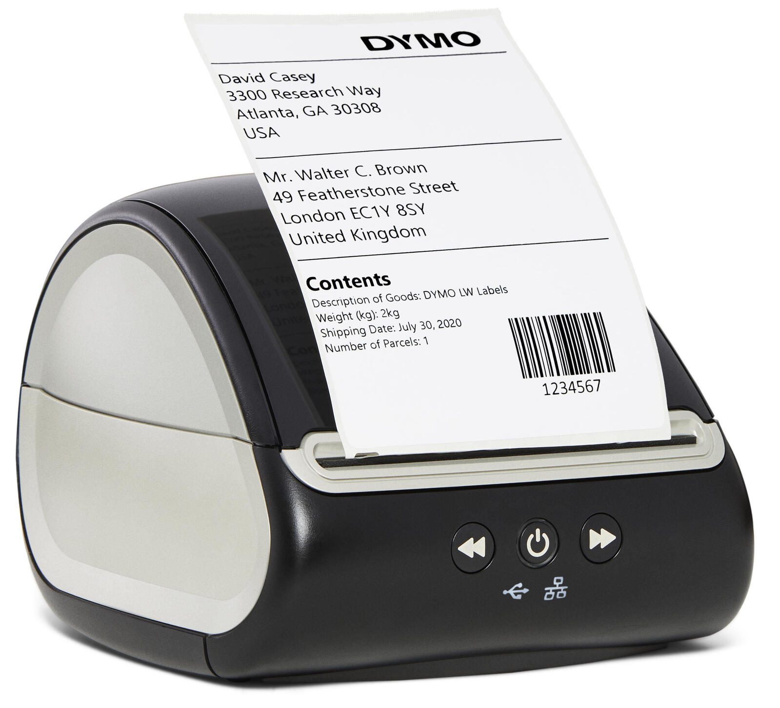 DYMO® LabelWriter™ 5XL, Etikettendrucker für bis zu 53 Etiketten/Minute, USB & Ethernet, 300 dpi. Thermodirekt, für Etiketten bis 102mm Breite 2112725