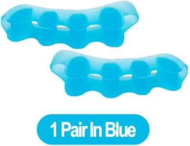 Frasier Beauty Silicone Toe Separator Bunion Corrector, Soft Hammer Toe Straightener & Toe Alignment Foot Care Tool ForPain Relief blue