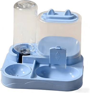 Inspire Curations CozyPaws Automatic Cat Feeder & Pet Water Dispenser Station sky Blue