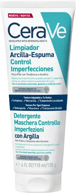 CeraVe Argila-Espuma de Limpeza Controlo de Imperfeições 118ml