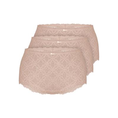 Panty SASSA "3er Pack Panty Happy Choice", Damen, Gr. 38, 3 Stk., beige (sand), Mikrofaser, , tailliert, Unterhosen Panty