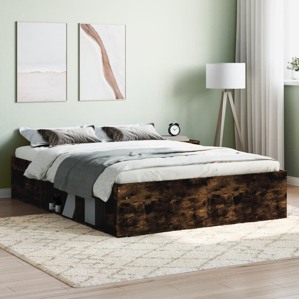 Latitude Run Afriani Bed Smoked Oak Double (4'6)