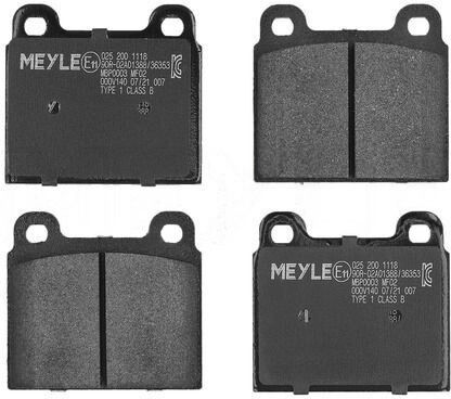 MEYLE 025 200 1118 Brake pad set