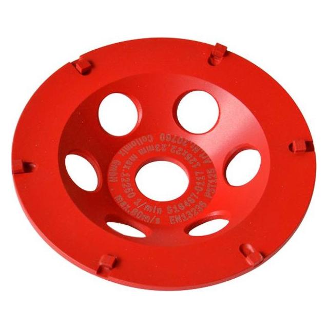 Collomix Schleiftopf PST 125 Strap-it rot, Ø 125 mm, Höhe 22 mm, PKD-Diamantschleiftopf, für elasti (32077791)