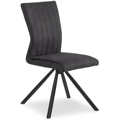 2er-Set Stuhl Como Stoff Schwarz Carbon