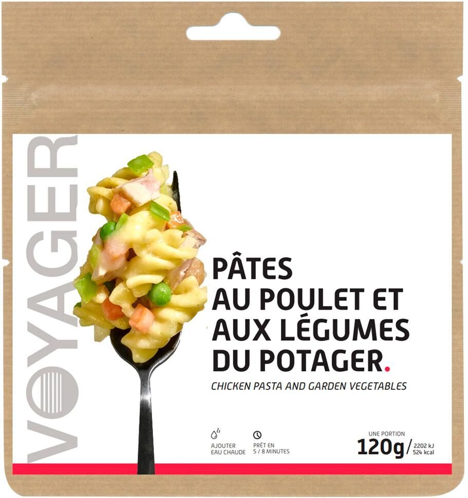 Voyager  - Pâtes Au Poulet & Aux Légumes Du Potager 120 g. - Repas Lyophilisé