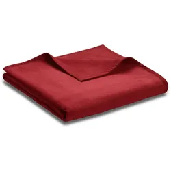 Biederlack Kuscheldecke Uni Colour 150 x 200 cm Mischgewebe Purpur
