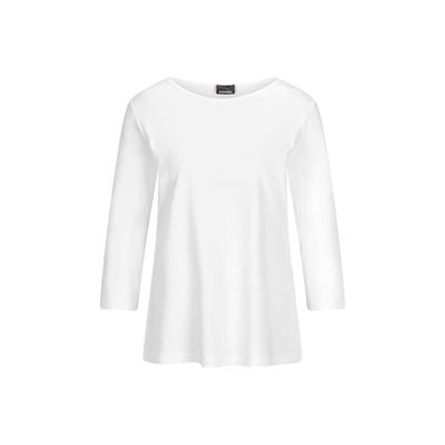 Kurzarmshirt GOLDNER "Basic Shirt mit U-Boot-Ausschnitt", Damen, Gr. 54, weiß (cremeweiß), Obermaterial: 100% Baumwolle CO., Modisch, U-Boot-Ausschnitt, Shirts, U-Boot-Ausschnitt