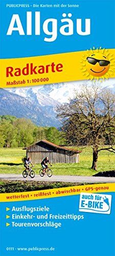 Allgäu: Radkarte mit Ausflugszielen, Einkehr- & Freizeittipps, wetterfest, reissfest, abwischbar, GPS-genau. 1:100000 (Radkarte/RK) - Preis vom 11.10.2026 15:43:13 h