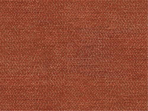 NOCH 0056610 Universell 3D-Kartonplatte Klinker rot