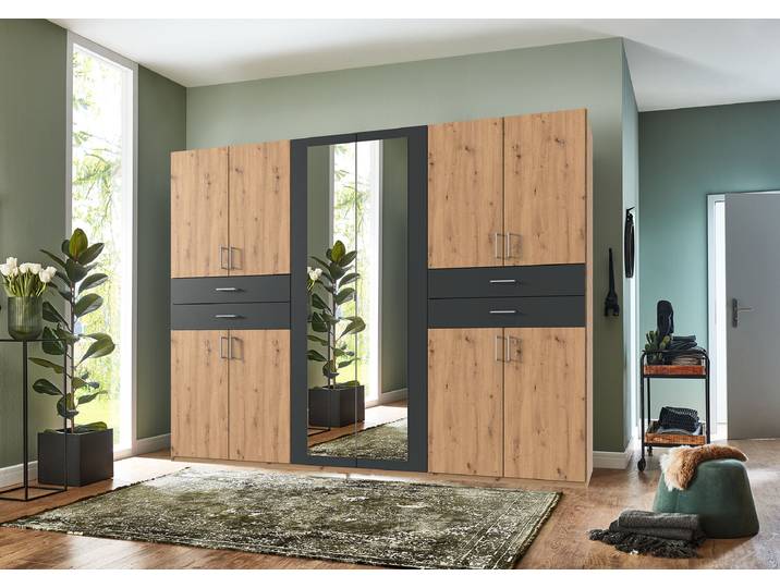 Drehtürenschrank Taiga 270cm Braun/Eiche Artisan Dekor