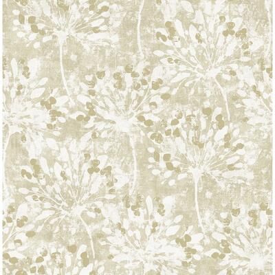 Advantage Dori Gold Painterly Floral Wallpaper