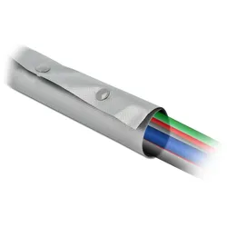 DeLOCK Kabelschutzschlauch mit Knopfverschluss hitzebeständig 2 m x 30 mm grau / schwarz