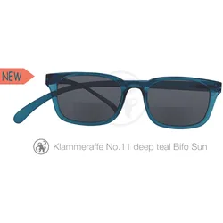 Lesebrille No.11 Klammeraffe SUN Bifokal deep teal