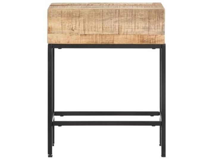 Beistelltisch aus Mangoholz, 40x30x50 cm, Vintage, Stahlrahmen Handgemachte Mangoholz Massivholz Stahlrahmen Retro Maserung Wohnzimmer