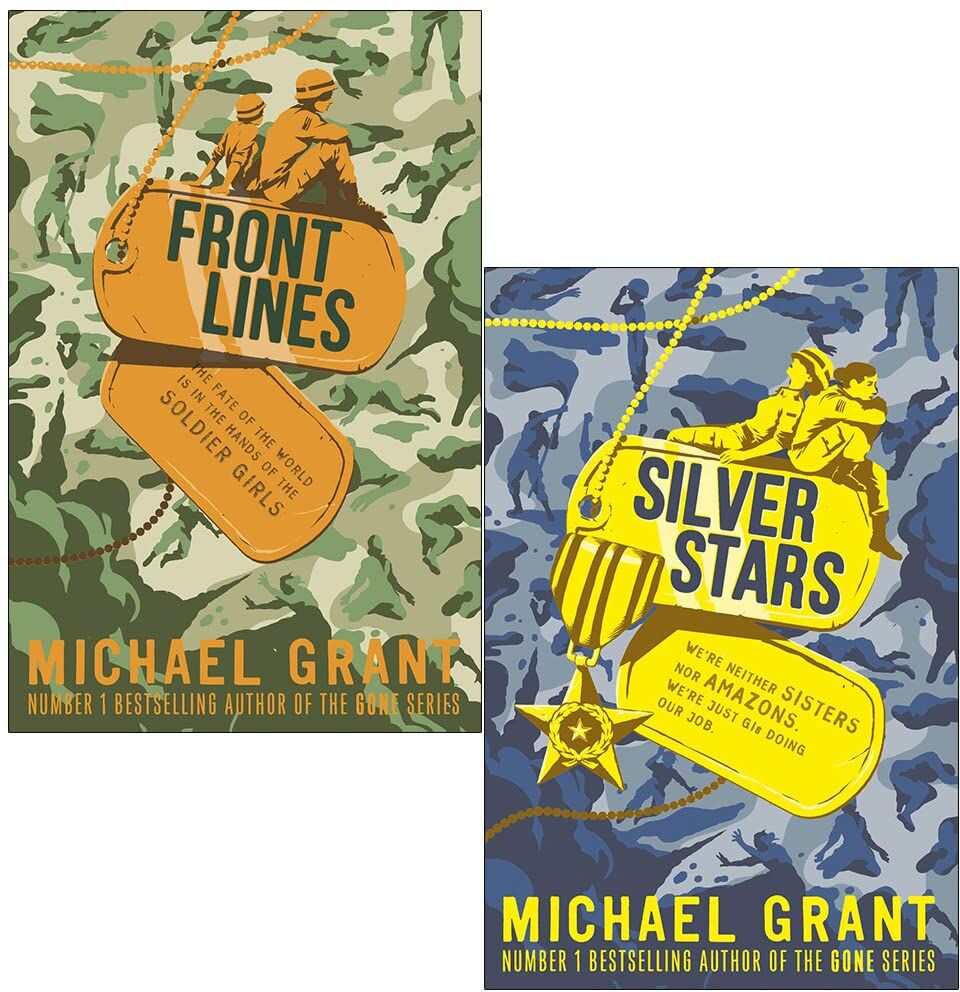 Electric Monkey Front Lines Series Michael Grant 2 Book Set (Front Lines, Silver Stars) - YA WWII Paperback - Ages 12+