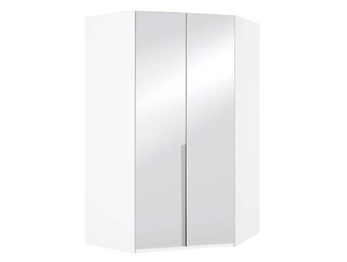 Begehbarer Eckschrank Mailand D weiß/ Spiegeltüren