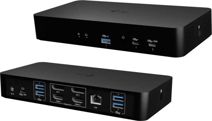 i-tec Universal Intelligent Dual Display Docking Station, PD 100W
