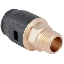 Geberit, Rohrverbindungstechnik, bergang PushFit d= 20mmxR 3/4, mit Aussengewinde, Rotguss