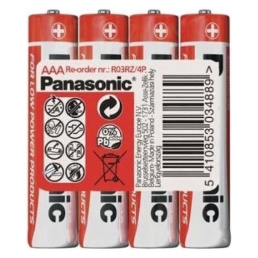 Panasonic R03RZ/4P AAA 4 Stück / Mikrostift-Zink-Kohle-Batterie / 1,5 V / AAA (4 Stk., AAA) (PZS001)