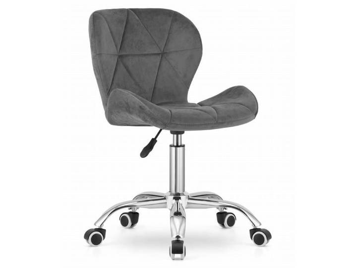 Chaise pivotante AVOLA velours - gris foncé