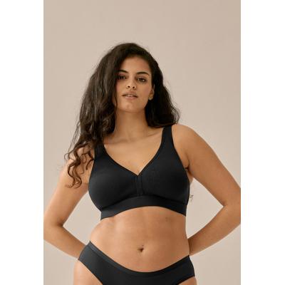Bügelloser BH NATURANA "Athleisure", Damen, Gr. 80, Cup C, schwarz, Obermaterial: 95% Baumwolle, 5% Elasthan, BHs