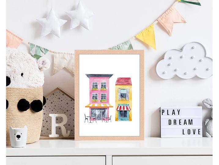 home24 Afbeelding Cafe House 33 x 43cm meerdere kleuren