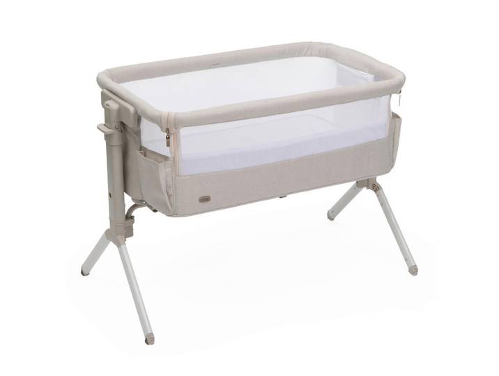 Chicco Beistellbett Next2Me Armonia, Beige, Metall, 99x69x83 cm, Netzfenster, höhenverstellbar, Babymöbel & Kindermöbel, Babyzimmer, Babybetten, Beistellbetten